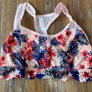 NEW VS PINK lace mesh bralette